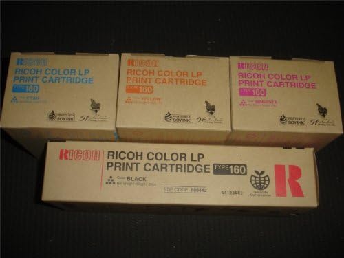 Ricoh Tipo 160 Aficio CL7200, CL7300; Savin CLP128, CLP135; Gestetner C7528n, C7535hdn 888442, 888443, 888444, 888445 CYMK Toner Set
