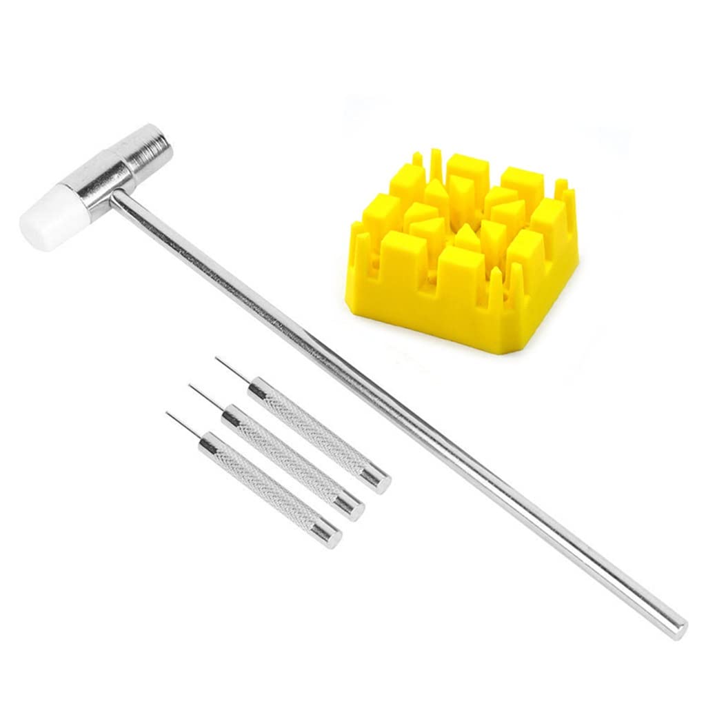 Juego de Herramientas para reparación de Relojes, Kit de Ajuste para Quitar pasadores de Cadena y Correa de eslabones, relojero Profesional