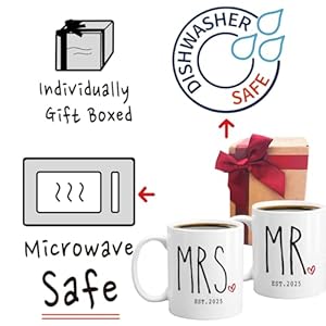 11ozwhiteceramicmrmrscoffeemugsetgiftforweddinganniversaryengagementvalentinesbridegroomnewlywedcouplesmugsetgift Urban Country Home Decor 11oz white ceramic mr mrs coffee mug set gift for wedding anniversary engagement valentines bride groom newlywed couples mug set gift urban country home decor