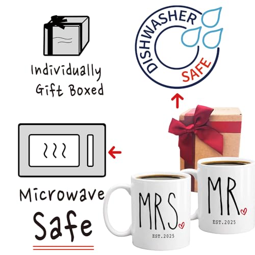 11ozwhiteceramicmrmrscoffeemugsetgiftforweddinganniversaryengagementvalentinesbridegroomnewlywedcouplesmugsetgift Urban Country Home Decor 11oz white ceramic mr mrs coffee mug set gift for wedding anniversary engagement valentines bride groom newlywed couples mug set gift urban country home decor