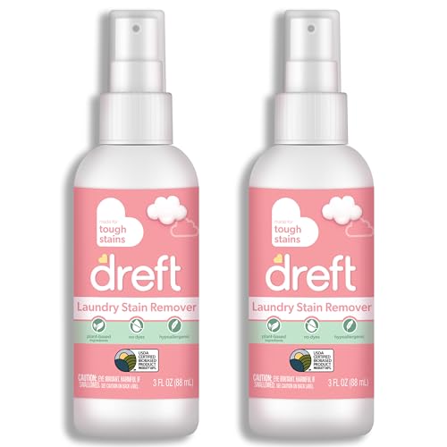 Image of Dreft Stain Remover for Baby Clothes and Hypoallergenic Baby Stain Remover Spray, Travel Size Stain Treater, 3 Fl Oz ( Pack of 2)