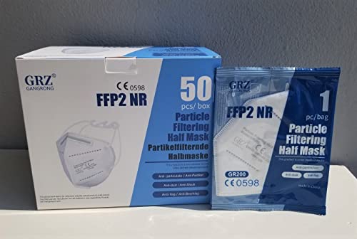 200 x FFP2 Maske faltbare Atemschutz Mundschutz Nasenschutz Maske -haltbar bis 01.03.2023- CE Zertifikat geprüft Gangrong GRZ GR200 Cover