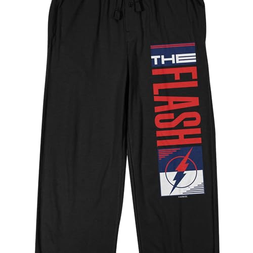 The Flash Title and Lightning Bolt Men's Black Sleep Pants2