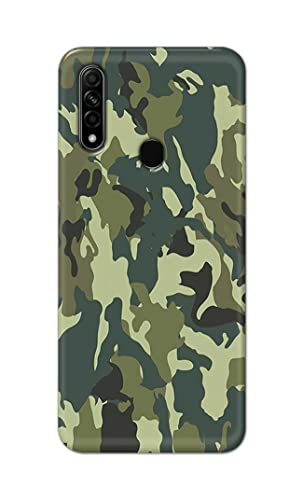 Image of Printed Hard Back Cover Case for Oppo A31 Back Cover (Green Army Camouflage) -1803