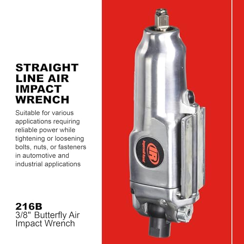 Ingersoll Rand Slagmoersleutel 216B, Pneumatische Slagmoersleutel 3/8" met Aluminium Behuizing voor Zwaar Werk, Voor uw Werkplaats - Afbeelding 3