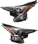 EnSyuSuMa For 2016 2017 2018Toyota Prius Headlight Assembly Left Driver & Right Passenger Side Headlamp Pair LED Headlights Replacement OEM 8114047711 (Pair of headlights)