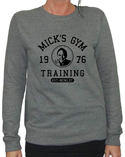 Artshirt Factory Mick's Gym - Sudadera para mujer gris jaspeado S