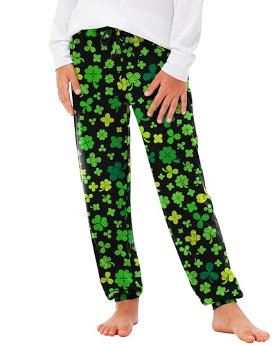 Deerose 4th of July Patriotic Pants American Flag Drawstring Sweatpants with Pockets 5-14 Years4