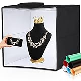 Goottan Photo Studio Light Box, 12'x12' Professional Photo Shooting Tent Kit with 120 LED Lights and 6 Colored Backdrops ,Portable and Foldable Light Box Photography for Small Items
