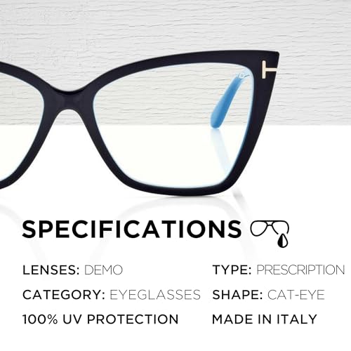 Image of Tom Ford FT5844-B Cat Shape Eyeglass Frame With Luxury Eyewear Kit