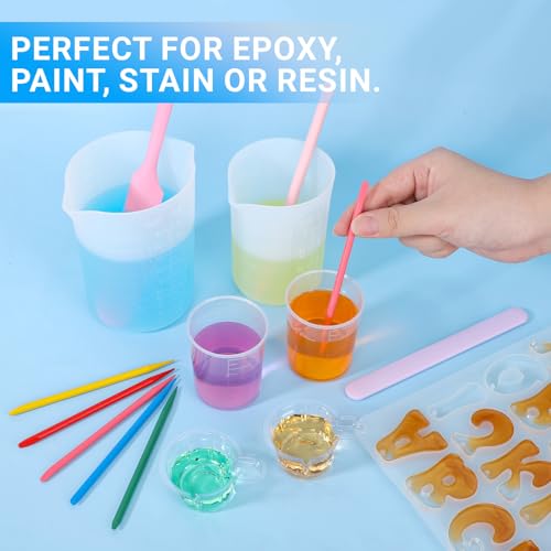 Kit de vasos medidores de resina 100 ml 40 piezas miniatura 5
