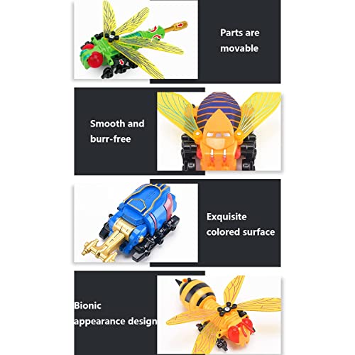 Fulim Transforming Toys - 5-In-1 Insect Transform Robot Kids Toys With Pull-Back Action - Easy Deformation, Ideal Gifts For Boys And Girls Ages 3-8 #TOP5