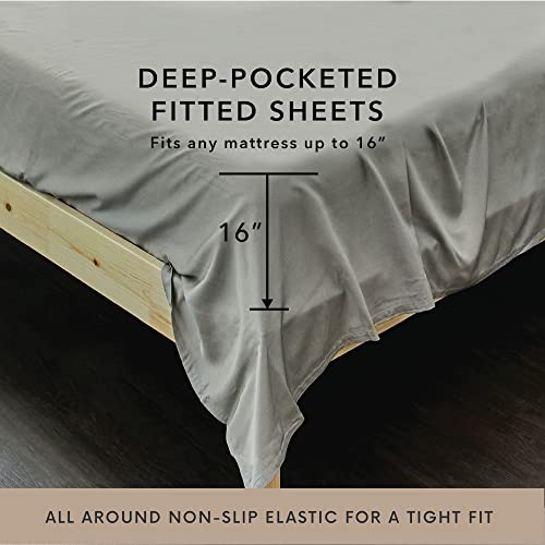 Bamboo Bay Queen Sheet Set Light Gray thumbnail 4