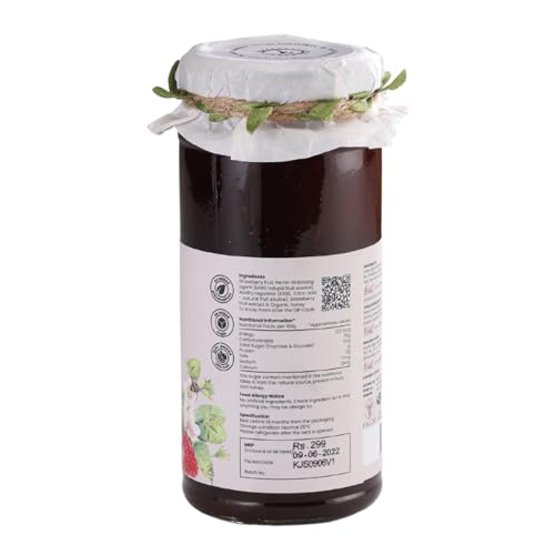 Image of KALON 100% Natural Strawberry Jam | Made with 100% Kalon Honey | No Added Sugar and Preservatives - 300 gm