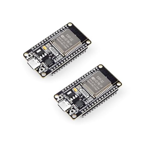 ELEGOO Scheda di Sviluppo ESP32 USB C 2PCS, 2.4GHz WiFi+Bluetooth Dual Mode con Microcontrollore Dual-Core per Arduino IDE, Supporto MicroPython, NodeMCU, AP/STA/AP+STA, Chip Seriale CP2102