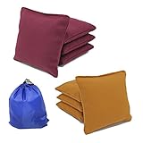 All-weather Cornhole Bags (Set of 8) (Burgundy and Gold)