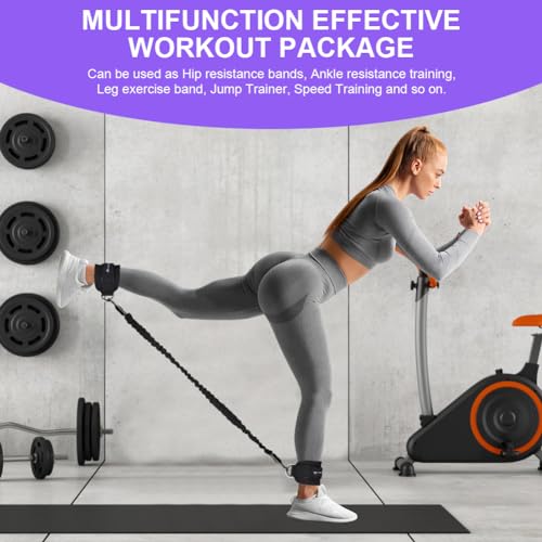 flintronic Resistance Bands Set, Ankle Resistance Bands, Gym Cuffs with Double D-Ring - Image 3