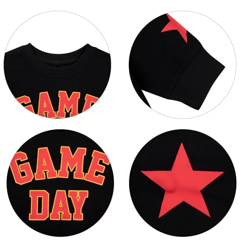 Image of Boys Girls Football Sweatshirt Vintage Bird Graphic Pullover Tops 5-14Y | Boys Girls Football Sweatshirt Kids Vintage Graphic Crewneck Hoodie Youth Game Day Pullover Shirts Long Sleeve Top