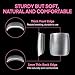 UNA GELLA Square Toe Nail Tips For Big Toe, 504Pcs 15Sizes Soft Gel Full Cover Toe Nail Tip Pre-buff Fake Acrylic Toes Nail Press Ons Soak Off Pedicure For Nail Extensions Home DIY Nails Salon