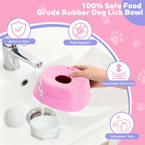 Image of Yipetor Dog Lick Bowl, Rolled Ball-in Slow Feeder Enrichment Puzzle Toys