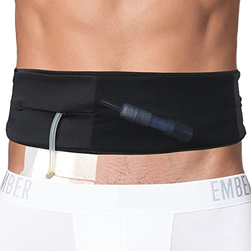 Breathable PD Catheter Holder Belt Peritoneal Dialysis Belt with Elastic Slit Mesh Pouch for Feeding Tube Accessories Transfer Set Fixation Nursing Supplies Men Women Adult Medium
