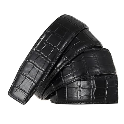 Classic belt, men's belt made of 3.5 cm cowhide with crocodile pattern, casual genuine leather belt3