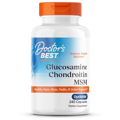Doctor's Best Glucosamine Chondroitin Msm with OptiMSM Capsules, ...