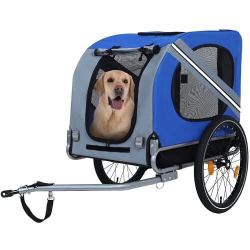 Large Dog Bike Trailer, 88 LB Capacity Pet Cart...