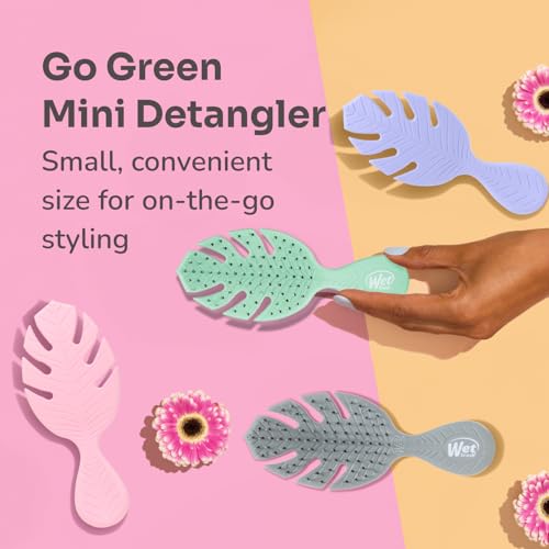 Wet Brush Go Green Mini Detangler, Pink - Travel Hair Brush with IntelliFlex Bristles - image 9