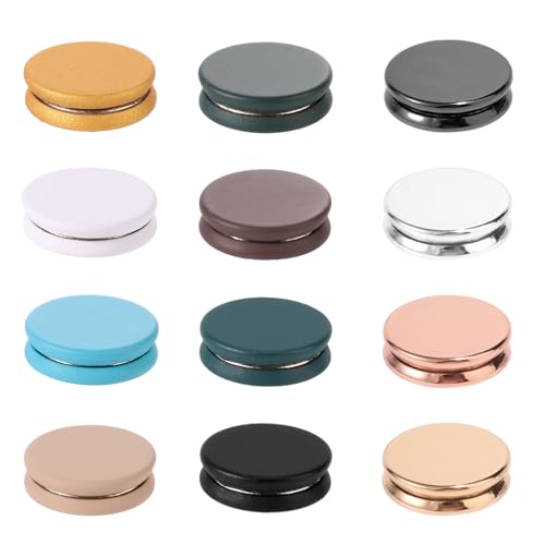 Image of 12pcs Hijab Magnetic Pins, Strong Hijab Magnets Multi-Purpose Scarf Clasp Pinless Brooch Buttons for Women Scarves Clothes Dress (Color B)