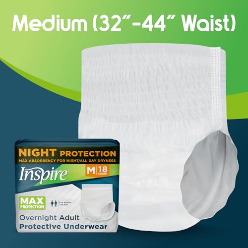 Image of Inspire Adult Diapers Women or Men - MAX Absorbency | Our Most Absorbent and Dry, Incontinence Underwear for Women or Men | Leak Proof Diaper Overnight or Daytime for Heavy