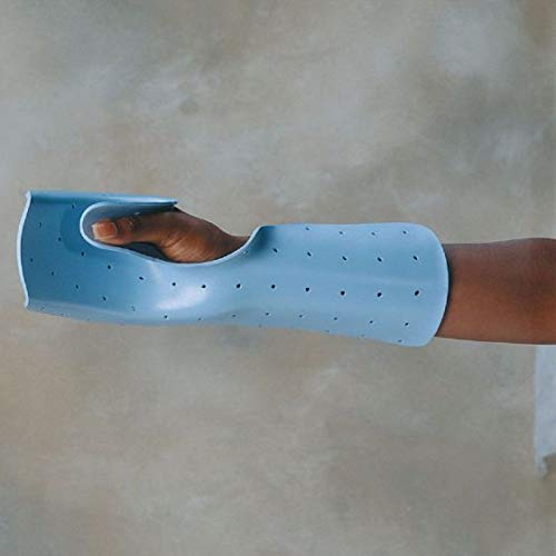 Image of Rolyan Ezeform 1% Perforated Thermoplastic Splinting Material, Custom Rigid Splint Fabrication for Elbow, Functional Positioning, Spasticity, Latex Free, 1 /8 inch x 24 inch x 36 inch, 2 sheets, Blue