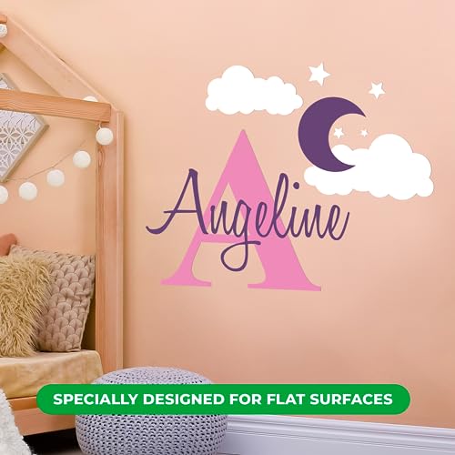 Vinilo decorativo personalizado con luna y estrellas 42" x 32" miniatura 3