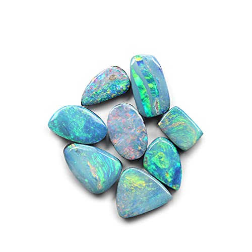 Recopilación y reviews de Ópalo australiano los mejores 5. 28 Cabujón de ópalo australiano natural de asattargems, cabujón de ópalo doble, forma de mezcla de 7 x 5 mm a 11 x 6 mm, aproximadamente con mayorista DO-10