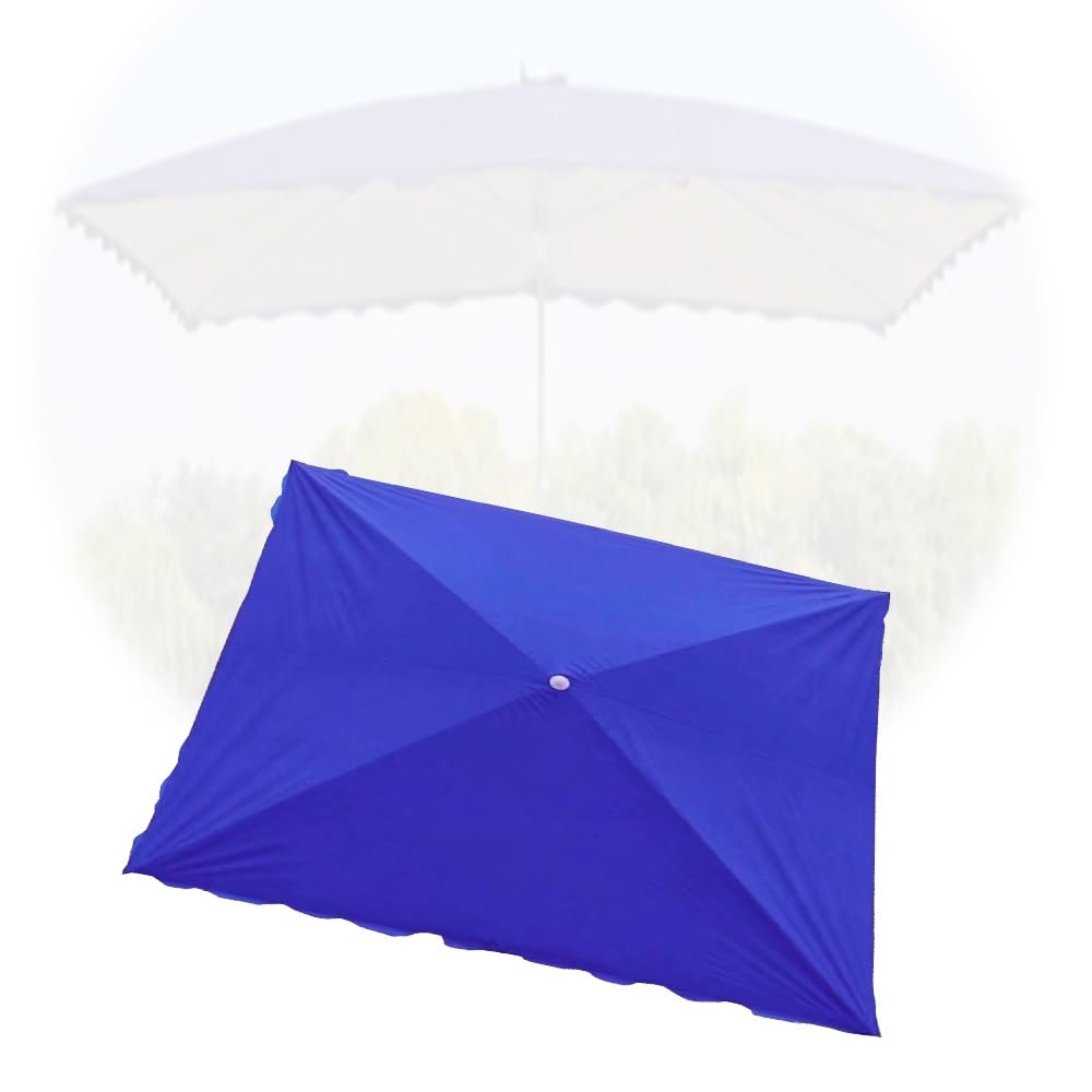 ksxnkhk Rectangular Replacement Canopy for 6 Ribs Parasol, 300x200cm Cantilever Canopy Garden Parasol (Blue, 300x200cm/10'x6.5')