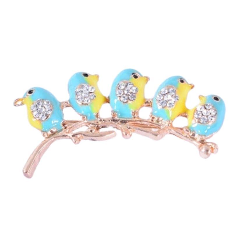 ftk Five Birds Branches Colorful Safety Pin Brooch For Cloth Accessories-picture-46