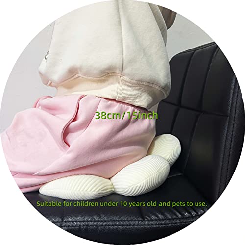 Lehu Flower Floor Pillow, Flower Shaped Seating Cushion -Cute Flowe Pillow For Girls Tweens Room Decor Floor Pillow For Reading And Lounging Comfy (White+Yellow-15'') #TOP3