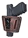 1791 Universal Leather Gun Holster, OWB/IWB CCW Holster, Right and Left Handed - Fits Glock, HK, SIG Walther (Large - Vintage Brown)