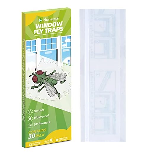 Kensizer 30-Pack Window Fly Traps for Indoors, Paper Sticky Strips, Fly Catcher Clear Windows Trap for Home, House Fly Killer Lady Bug Traps