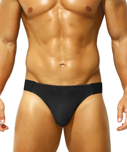 Mens Low Rise Briefs Soft Breathable Sexy Bikini Bulge Pouch Scrunch Butt Underwear