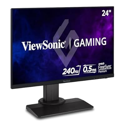 ViewSonic XG2431 24 Inch 1080p Gaming Monitor with 240Hz, 0.5ms, FreeSync Premium, NVIDIA G-Sync Compatible, Advanced Ergonomics, Eye Care, HDR400