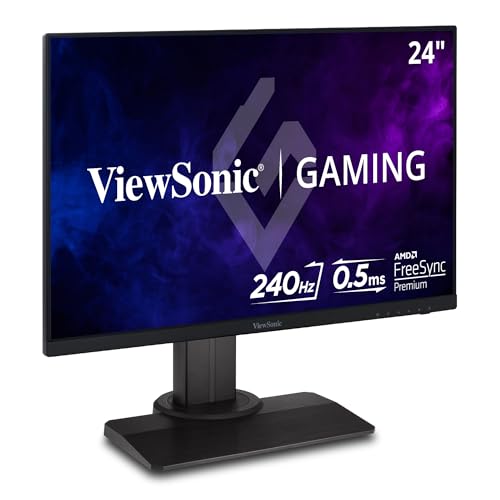 ViewSonic XG2431 Écran PC Gamer 240Hz 24 Pouces, 0.5ms, Full HD 1080p, HDR 400, FreeSync Premium Compatible, 104% sRGB, HDMI 2.0 x 2, DisplayPort x1