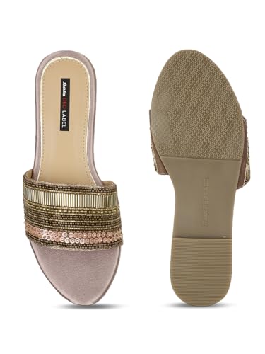 Image of Bata Marie Claire LYNN FLATS E 23 Women Mule Slipper In BROWN