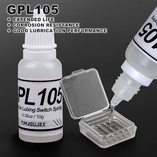 Image of GPL 205 G0 and GPL 105 for Mechanical Keyboard Switches Lube and Springs, Keyboard Switch Lube Grease (Both are 10g / 0.35oz