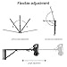 Wellmaking Wall Mount Triangle Boom Arm 53inch/135cm Length Adjustable Support 180° Flexible Rotation, Up to 4.26ft. With Tilt Adapter Light Stand with Standard 1/4 to 3/8 Metal Male Screw Photography