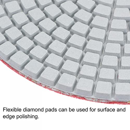 Image of uxcell Diamond Polishing Pad 5-Inch 500 Grits Wet /Dry Grinding for Stone Concrete Marble Countertop Floor 2pcs