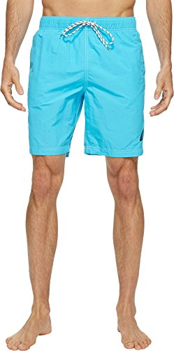 Image of Nautica Men's Solid Quick Dry Classic Logo Swim Trunk