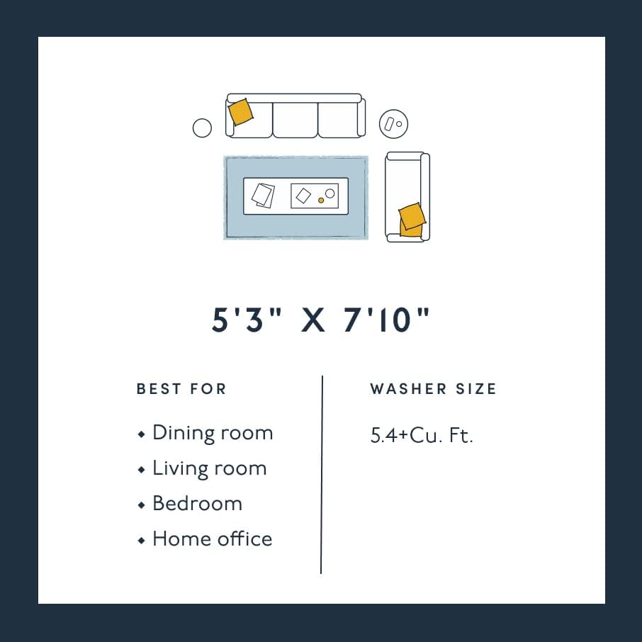 Miniatura 9 de Shell - Alfombra lavable de 5 pies 3 x 8 pies, para sala de estar, dormitorio, con certificado Oeko-TEX, pelo mediano, beige, crema