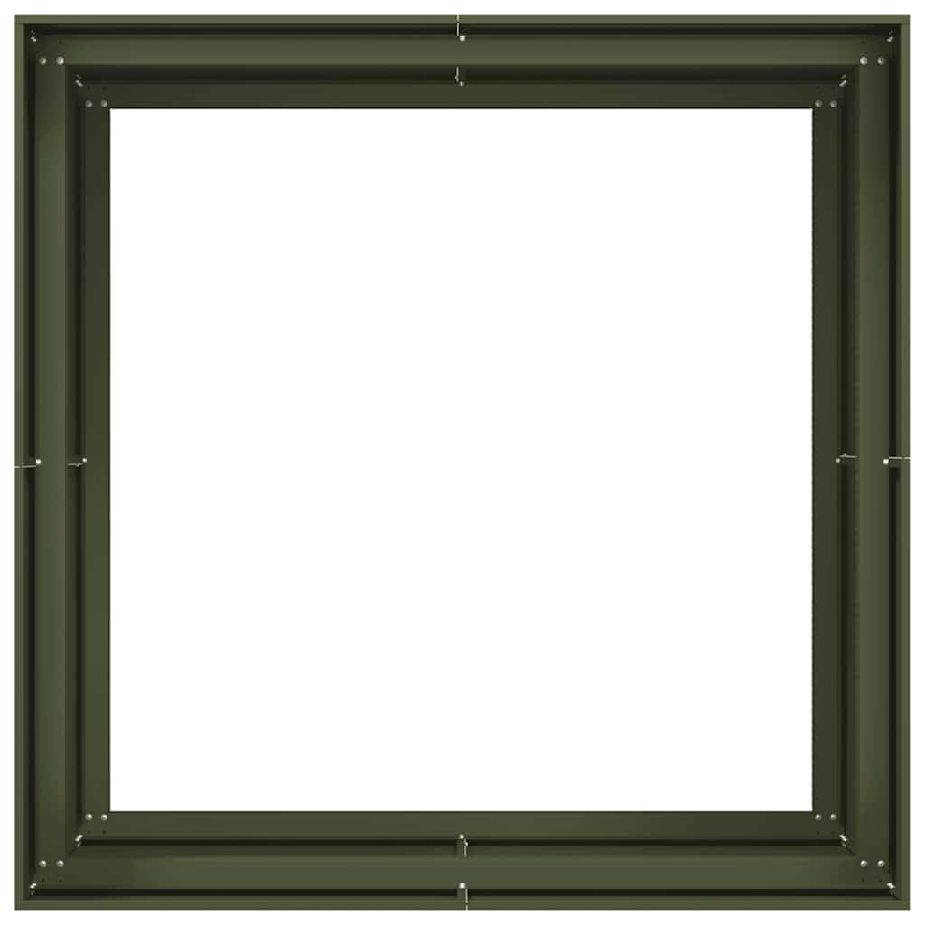 Ogrodnik ze stali walcowanej na zimno 100 x 100 x 80 cm | Otwarte dno do drenażu, wzmocnienia wsporników wewnętrznych, do użytku zewnętrznego, ogrodu, balkonu