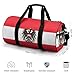 IRUOYA Austrian Coat of Arms Eagle Flag Gym Duffel Bag 23L Military Tactical Duffel Storage Bags Fitness Tote Personal Item Bag For Workout Travel Sport